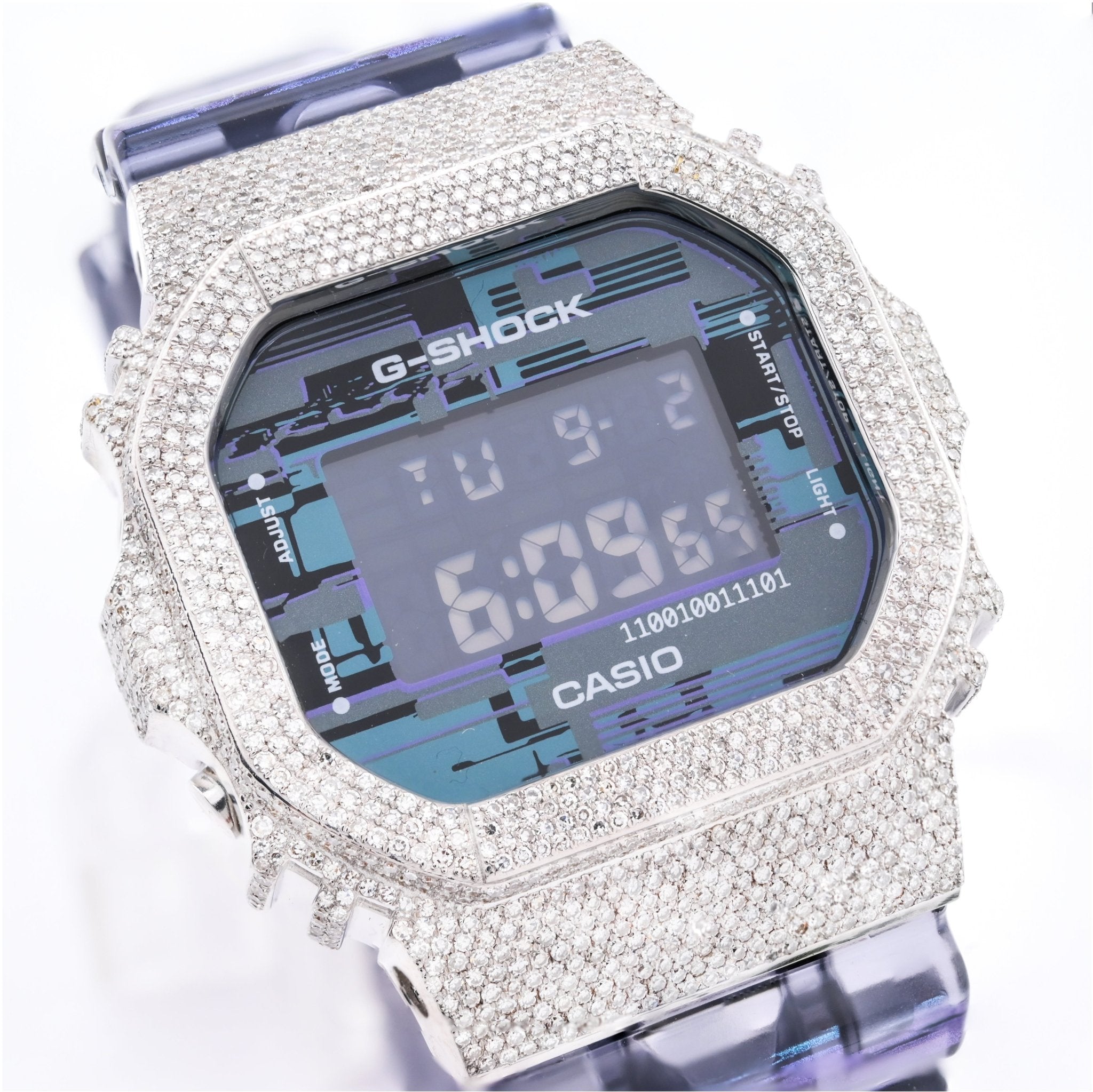 G - Shock DW - 5600NN 3.00 CTW Diamond Bezel Iced Out Watch - Elite Jewelers - Luxury Watch