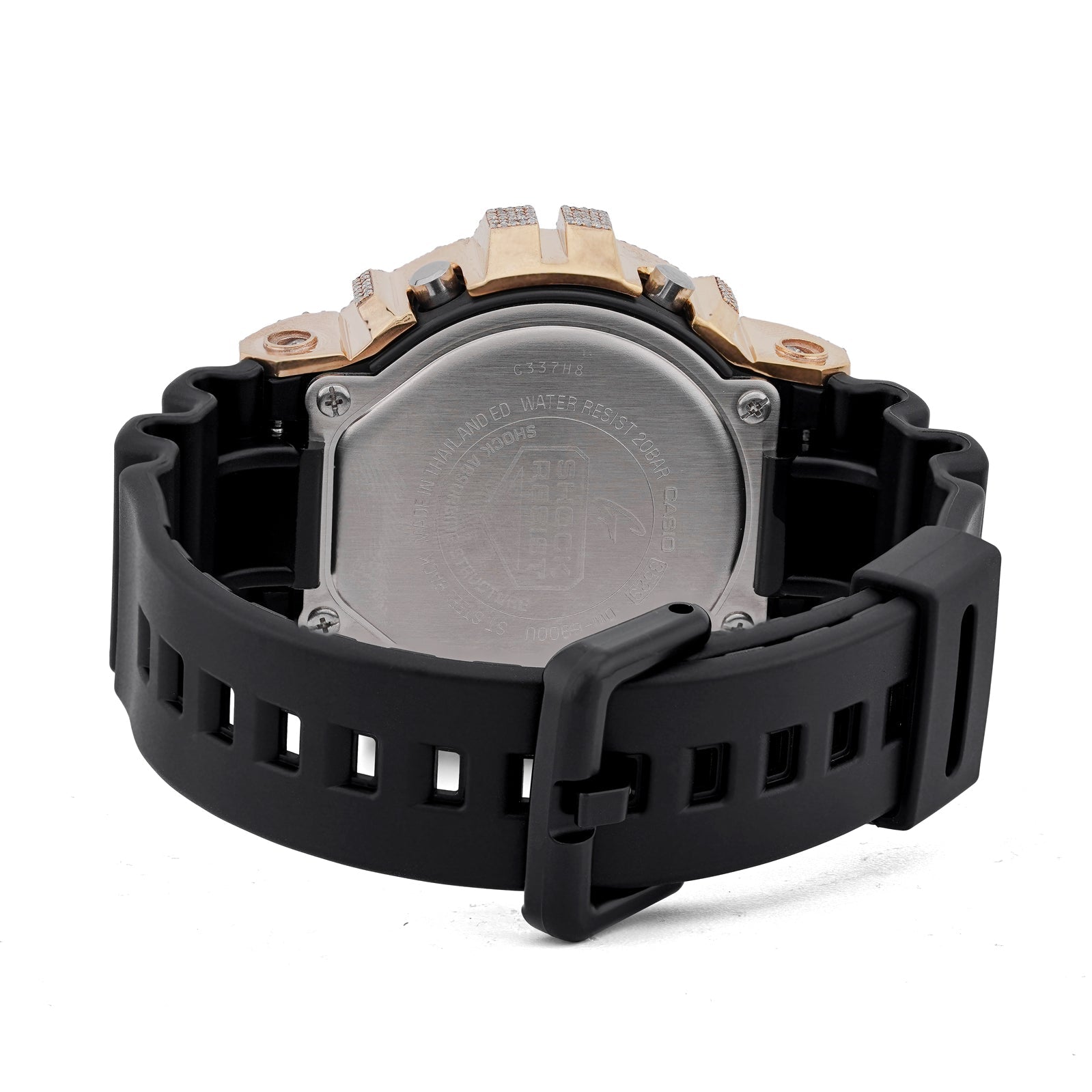 G-Shock DW-6900 4.6CT Natural Diamond Yellow Bezel All Black Watch - Elite Jewelers-Luxury Watch