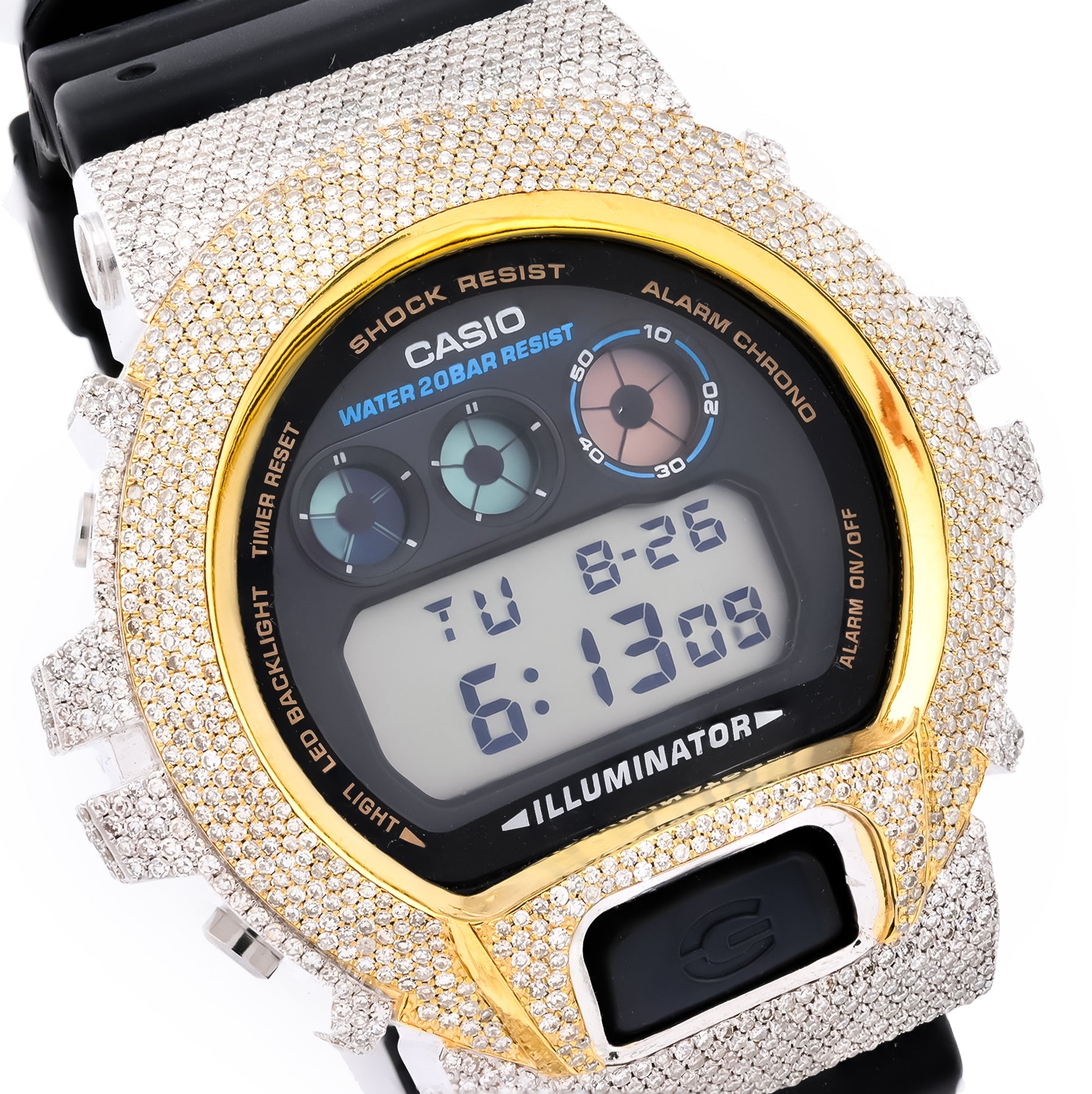 G - Shock DW - 6900 Custom Iced - Out with 4.60 CTW Diamonds - Elite Jewelers - Luxury Watch