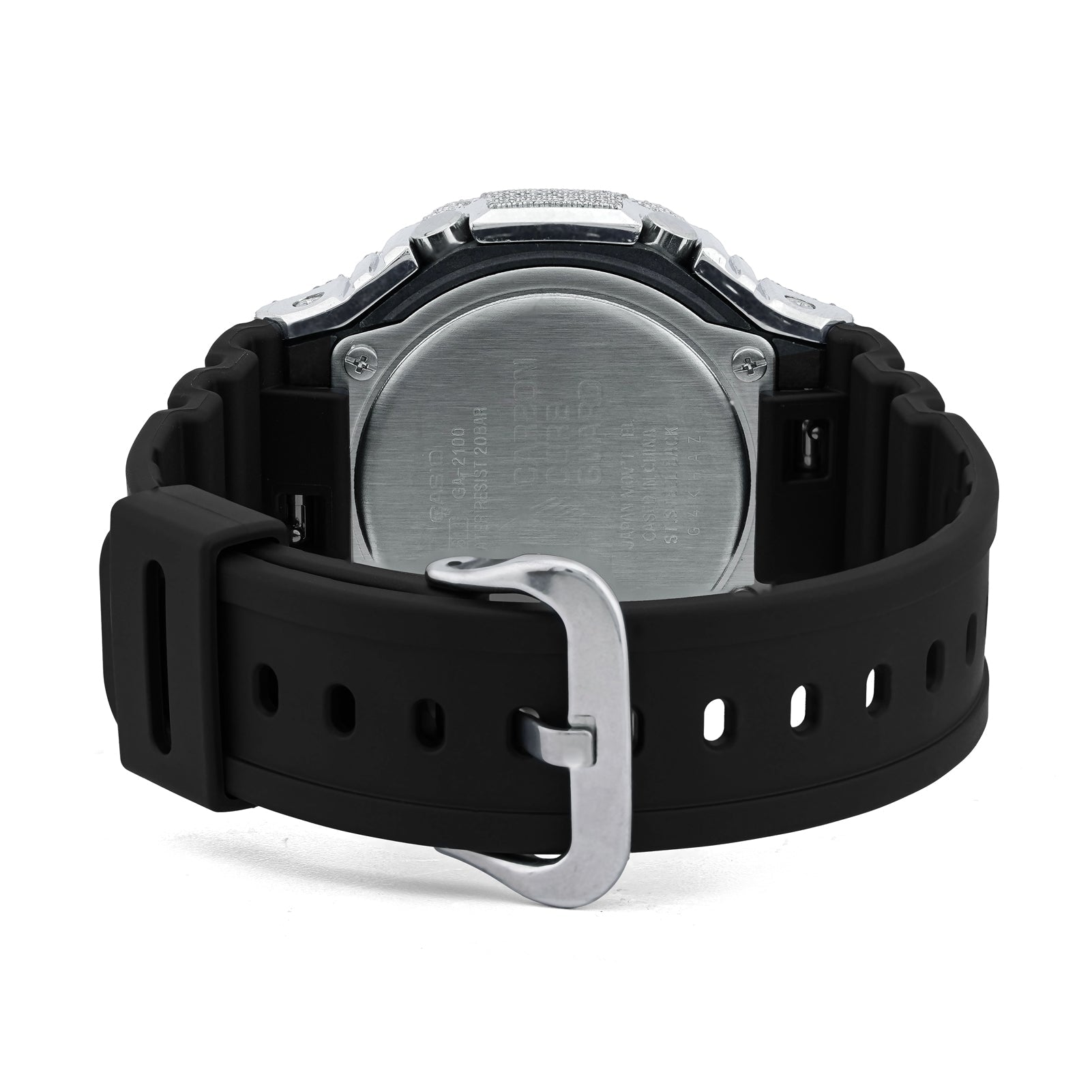 G-Shock GA2100 4.6CT Natural Diamond White Bezel Black Band/Dial Watch - Elite Jewelers-Luxury Watch