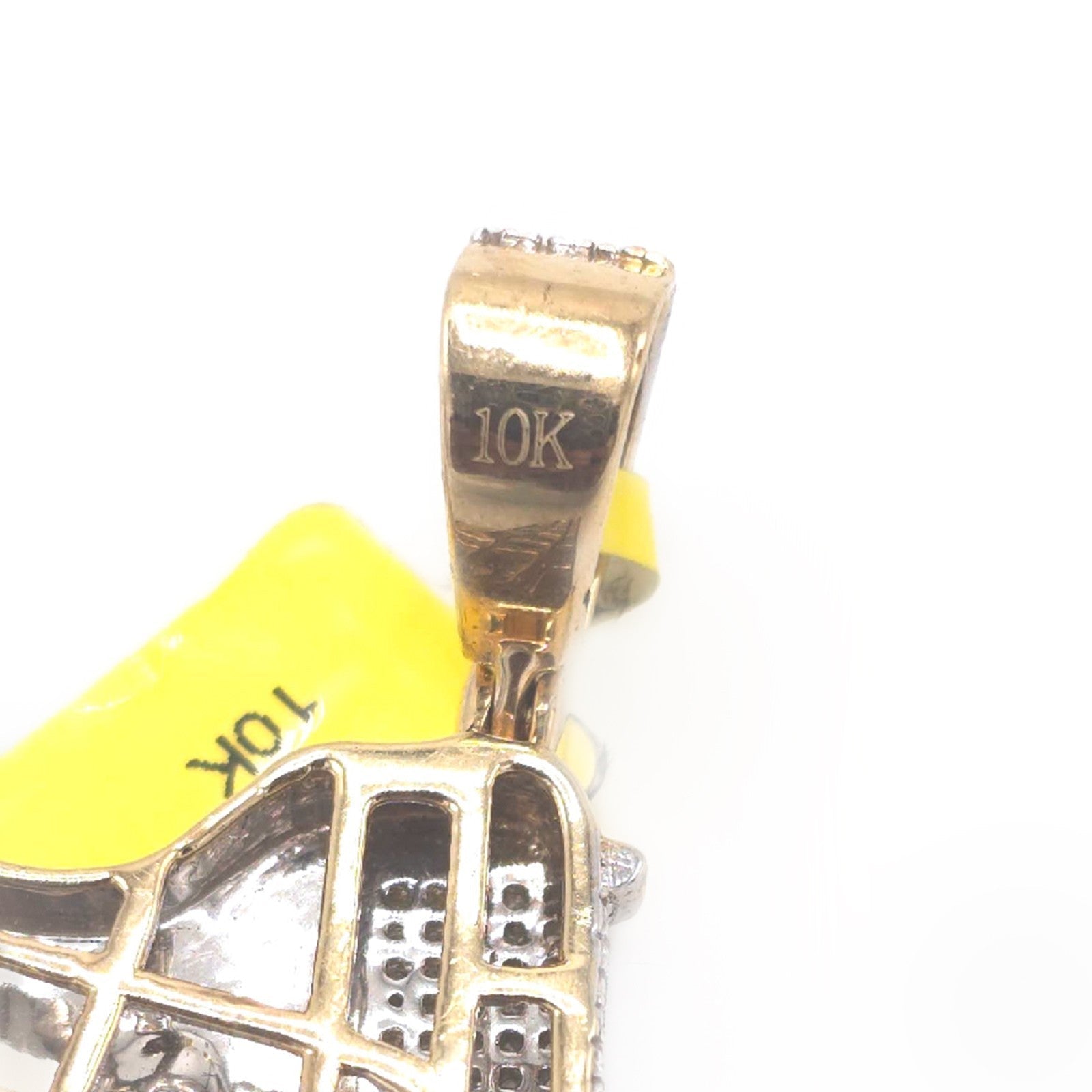 Mens 10k Yellow Gold 1CTW Natural Diamond ICED Hanging Gun Pendant 11.1gms Charm - Elite Jewelers - Charms & Pendants