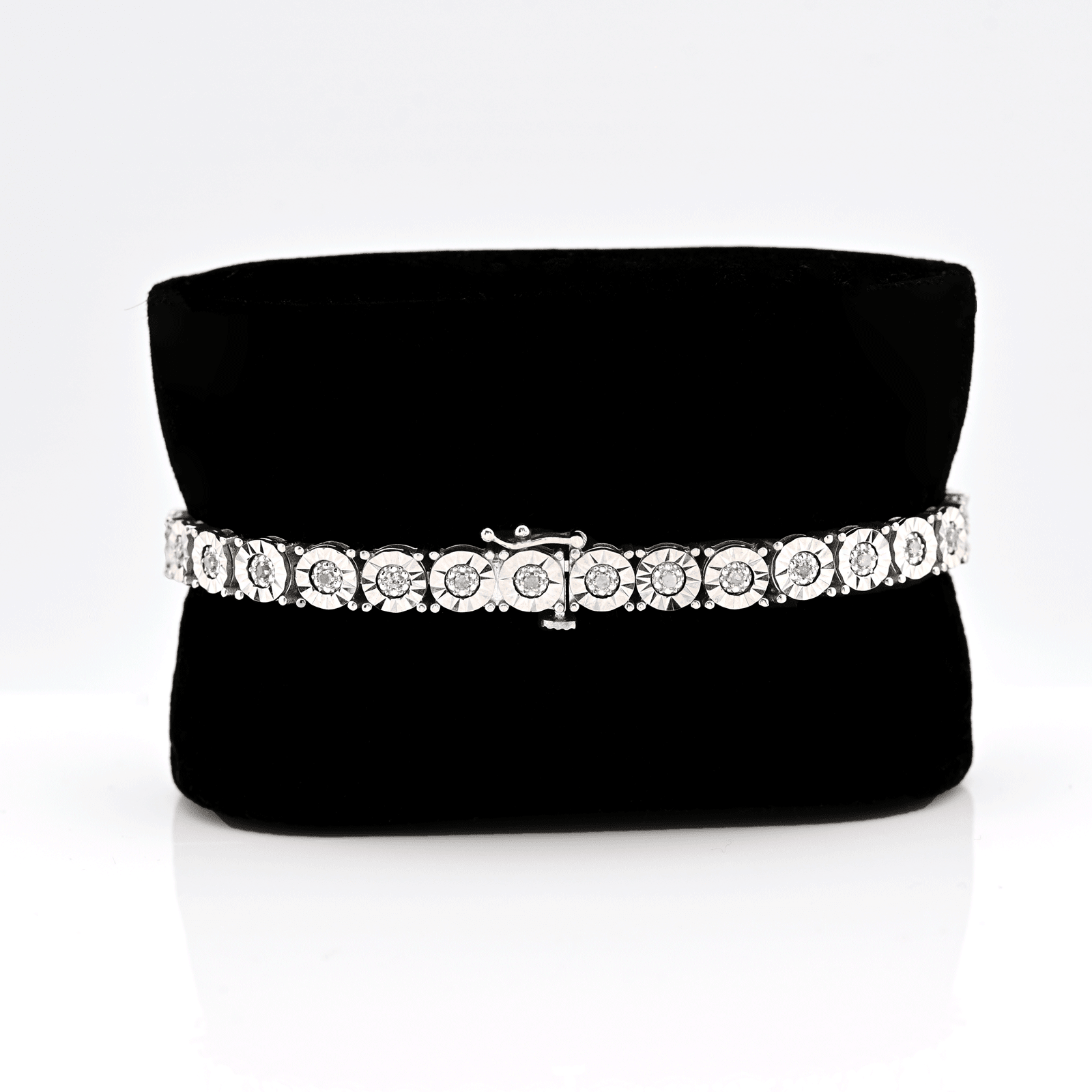 Mens 5MM 925 Sterling Silver 13.5gms 0.8CTW Natural Diamond 8In Tennis Bracelet - Elite Jewelers - Bracelets