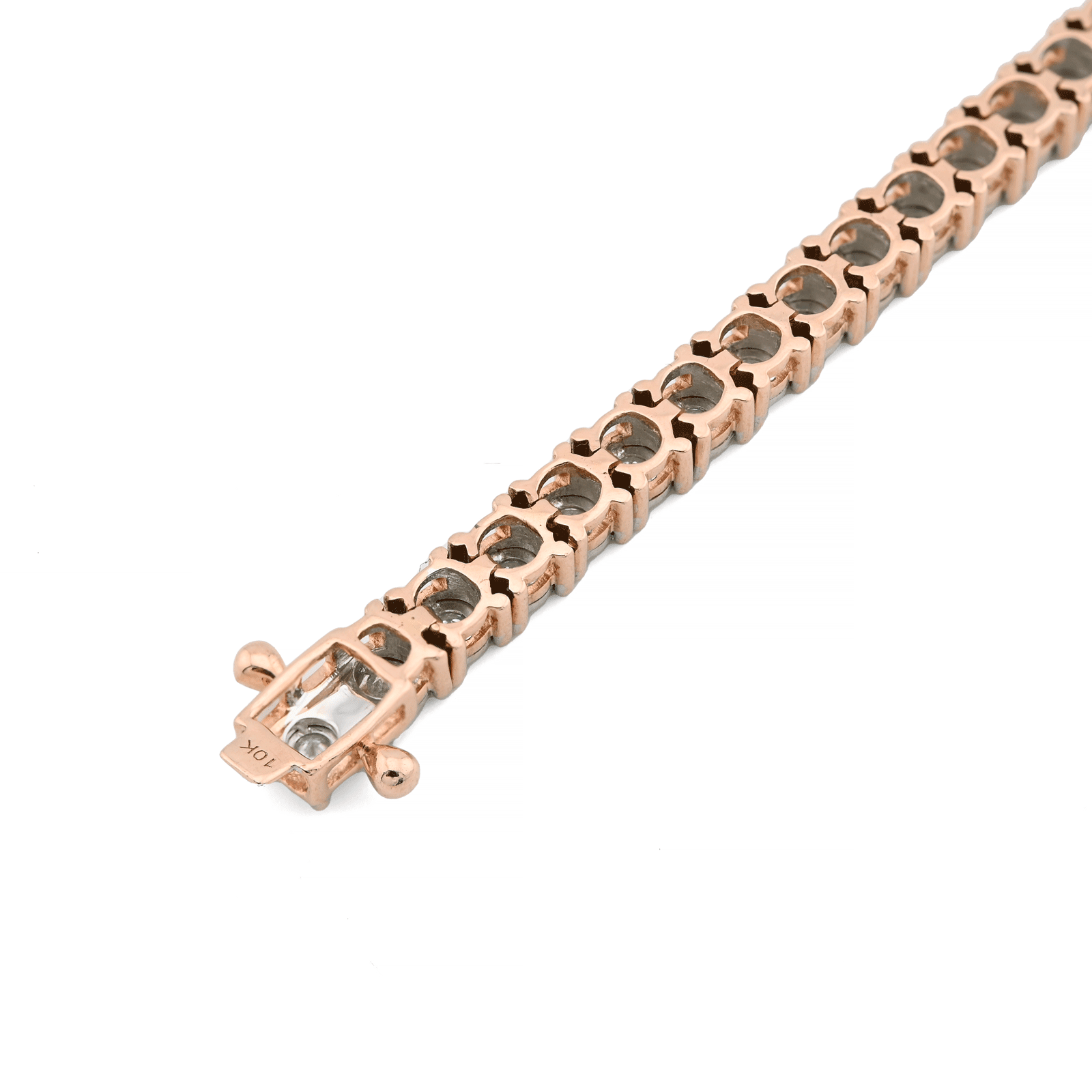 Pure 10k Rose Gold 2.5CTW Natural Diamond 7.5Inch Tennis Bracelet 18g Armlet - Elite Jewelers - Bracelets