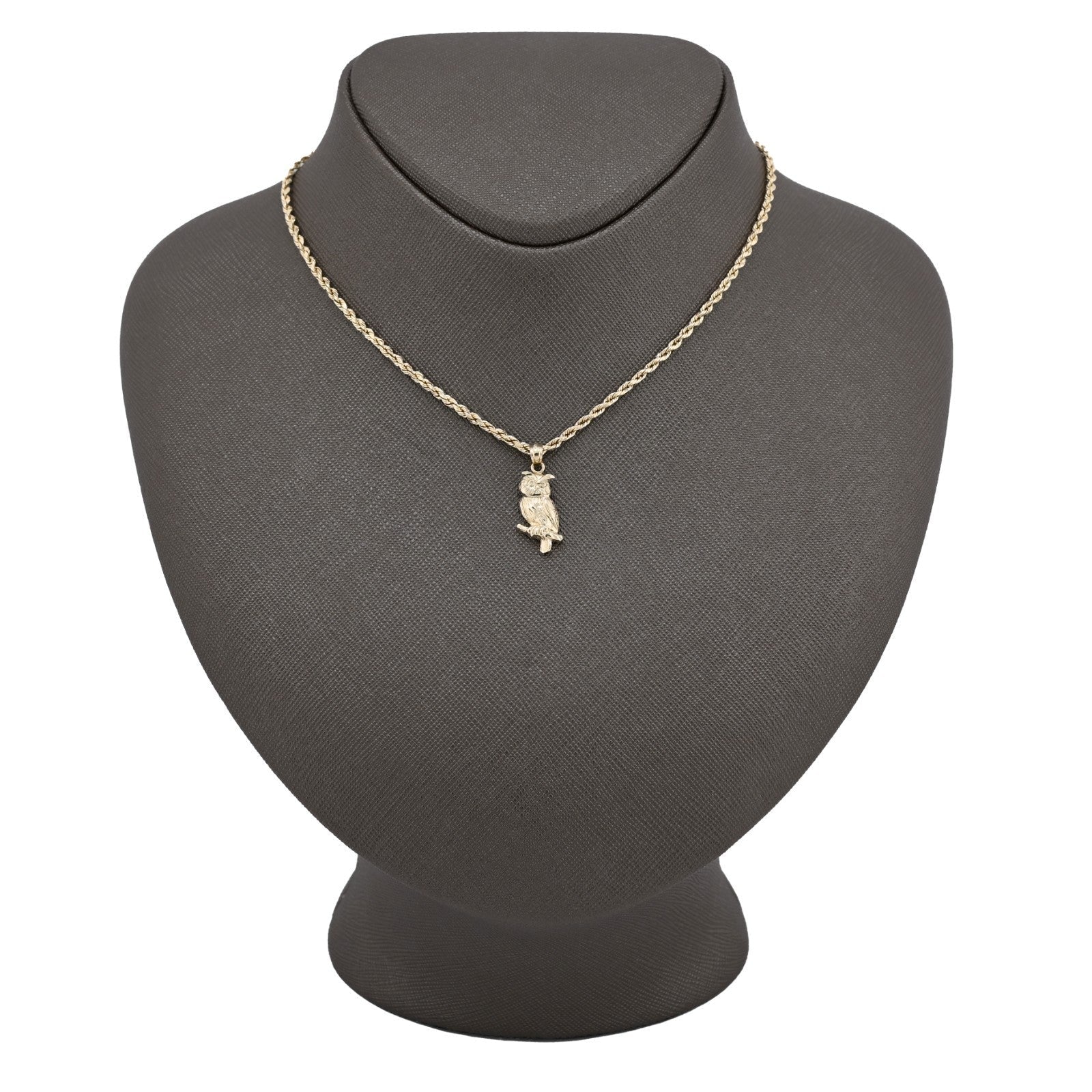 Pure 10k Yellow Gold Owl Charm 1.2gms Animal Classic Pendant For Mens Womens - Elite Jewelers - Charms & Pendants