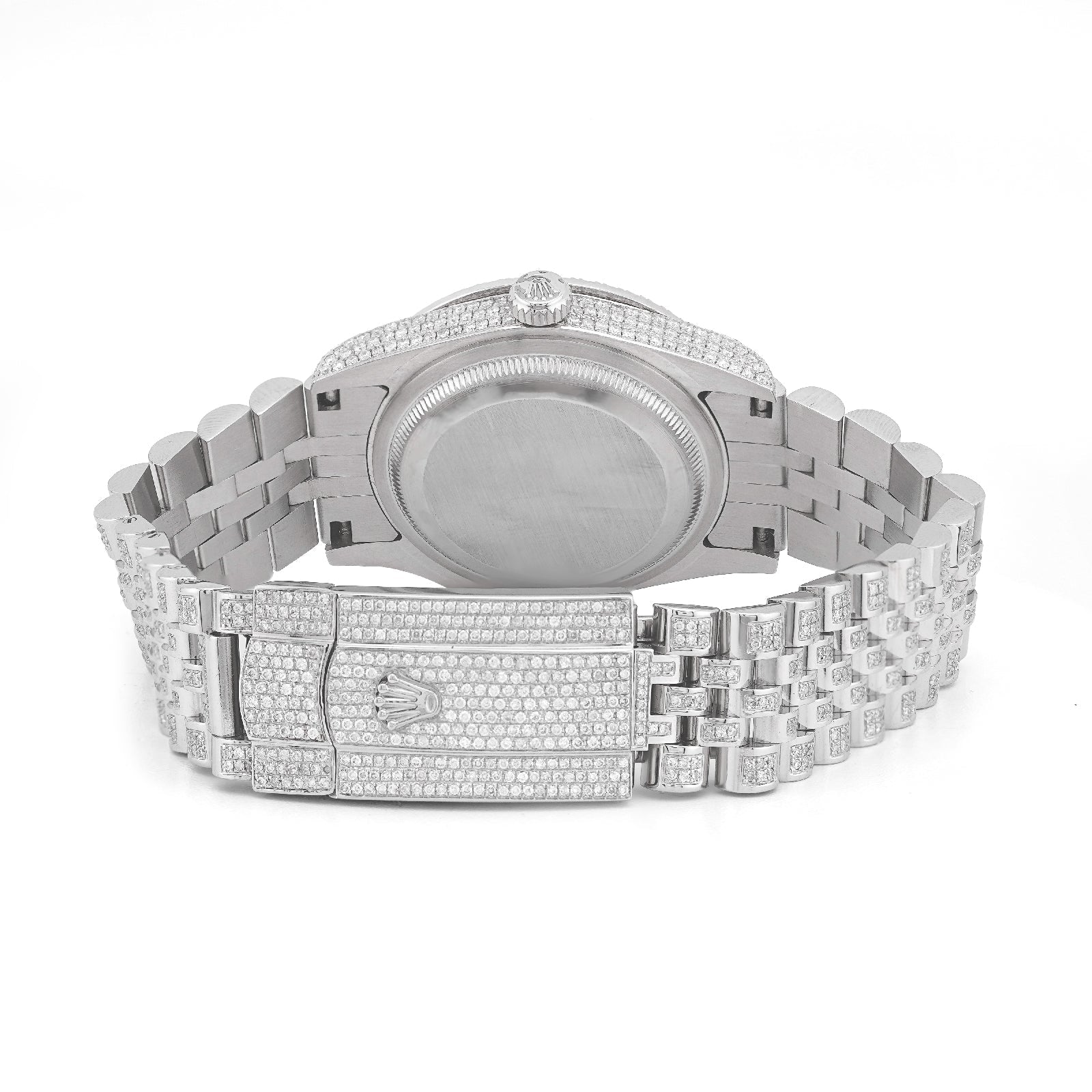 Rolex 36MM DateJust 15.75CT Natural Diamond Bussdown Roman Numeral Dial Jubilee Band All White Watch - Elite Jewelers-Luxury Watch