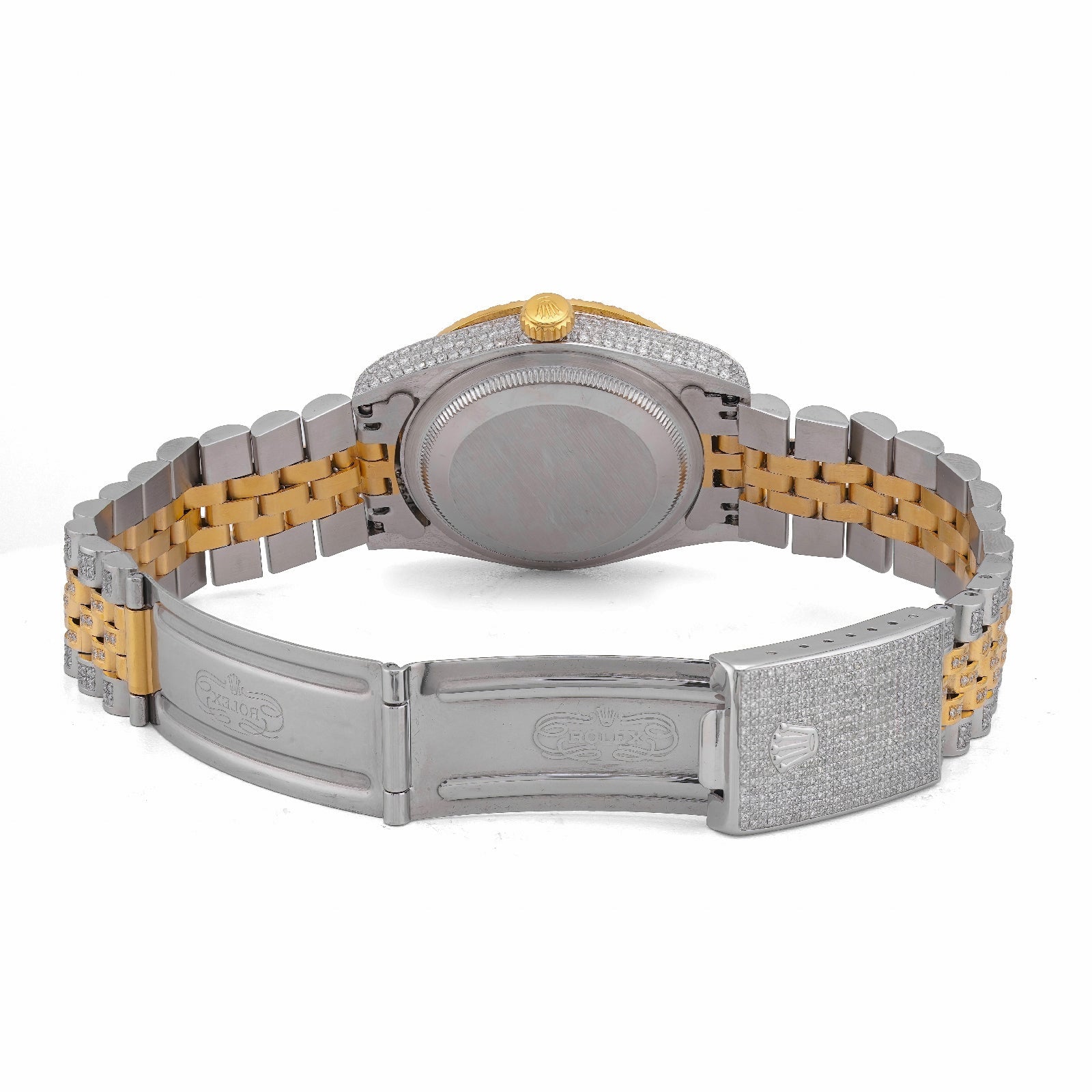 Rolex 36MM DateJust 15CT Natural Diamond Bussdown Roman Numeral Dial Jubilee Band 2 Tone Yellow Watch - Elite Jewelers-Luxury Watch