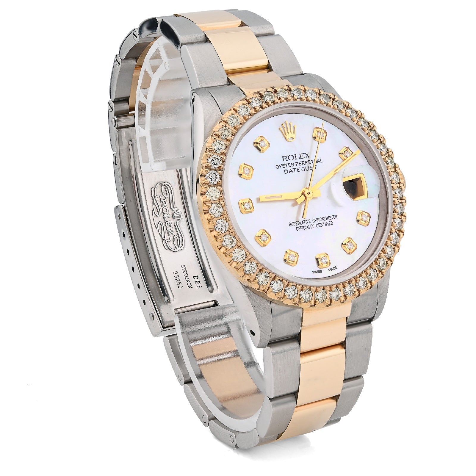 Rolex 36MM Datejust 2.5CT Natural Diamond Bezel/Dial MOP Face Men Women Watch - Elite Jewelers - Luxury Watch