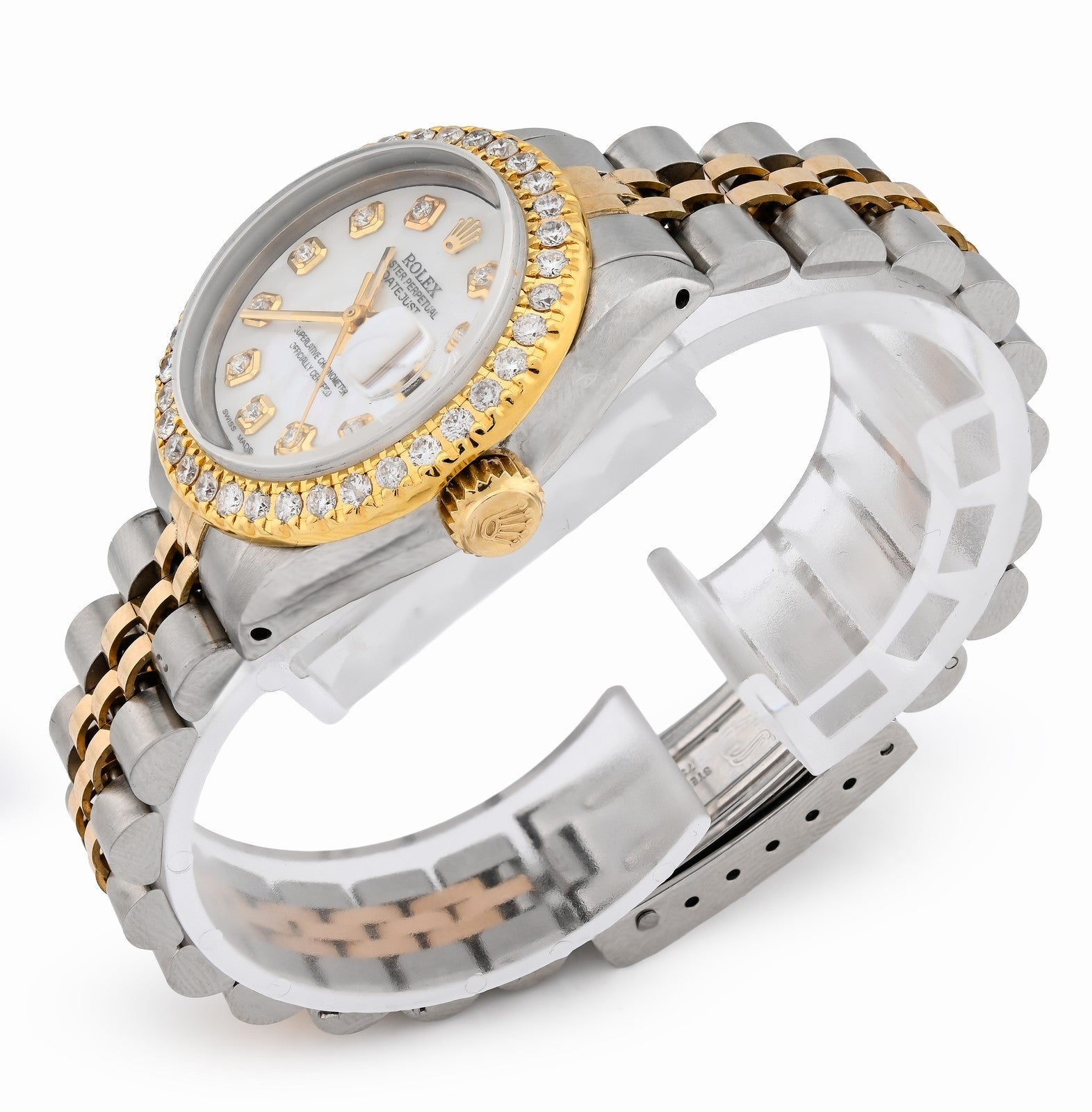 Rolex Datejust 26MM 18K Gold & Steel Diamond Bezel/Dial MOP Face Women Watch - Elite Jewelers - Luxury Watch