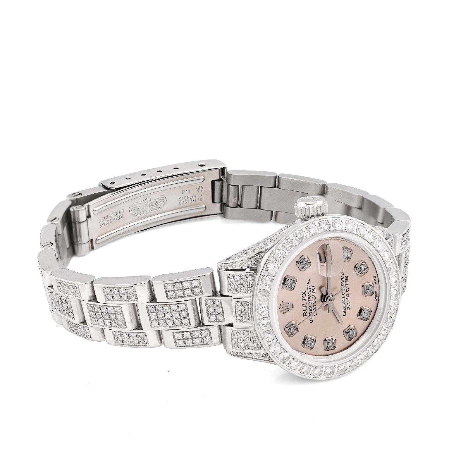 Rolex Datejust 26MM 9CT Natural Diamond Bussdown White Face Oyster Band Women Watch - Elite Jewelers - Luxury Watch
