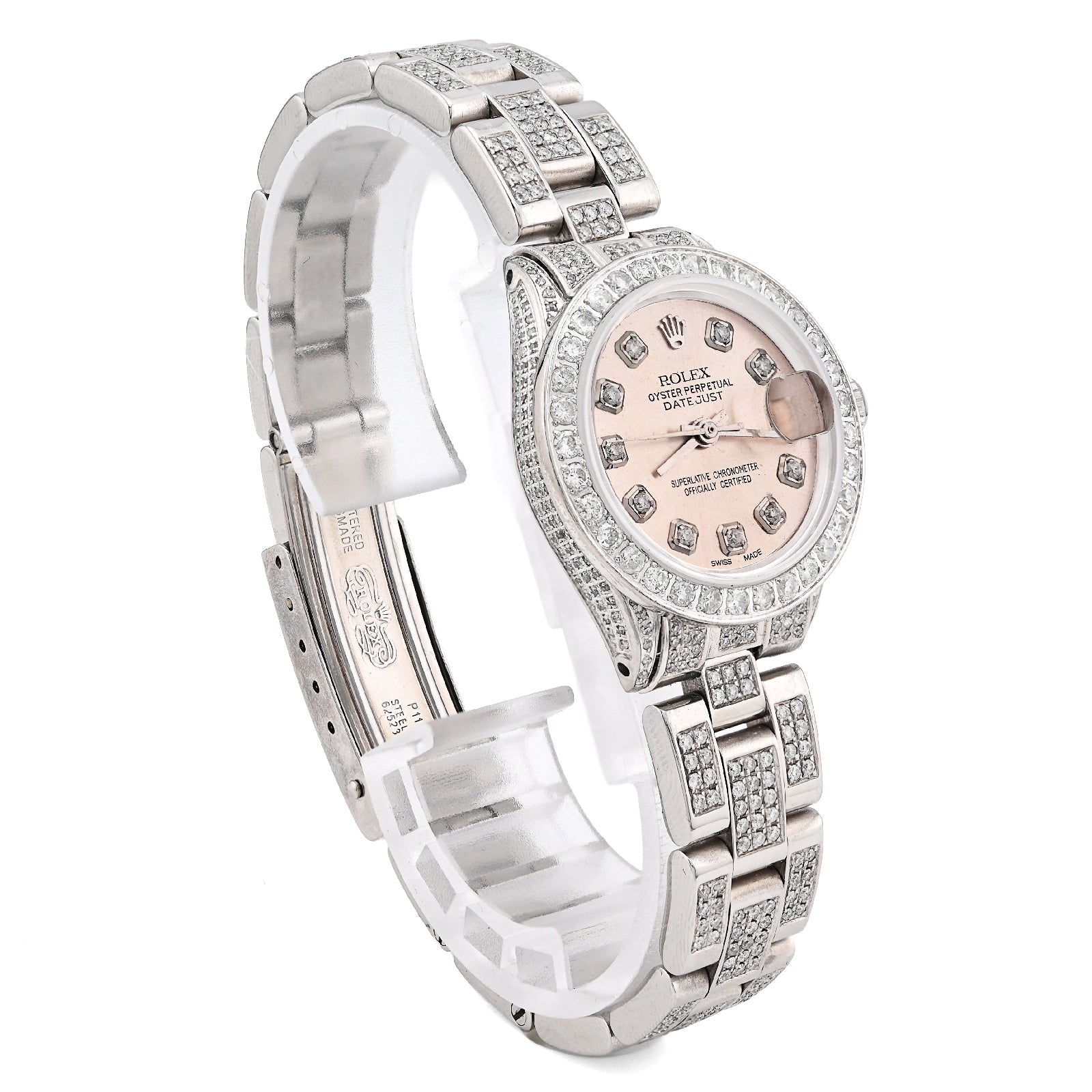Rolex Datejust 26MM 9CT Natural Diamond Bussdown White Face Oyster Band Women Watch - Elite Jewelers - Luxury Watch