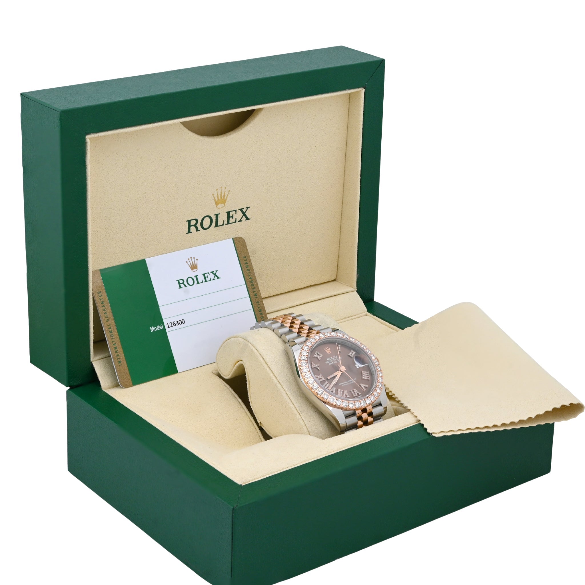 Rolex Datejust 41MM 3.5CT Natural Diamond Bezel Chocolate Face 2-Tone Jubilee Band Watch - Elite Jewelers-Luxury Watch