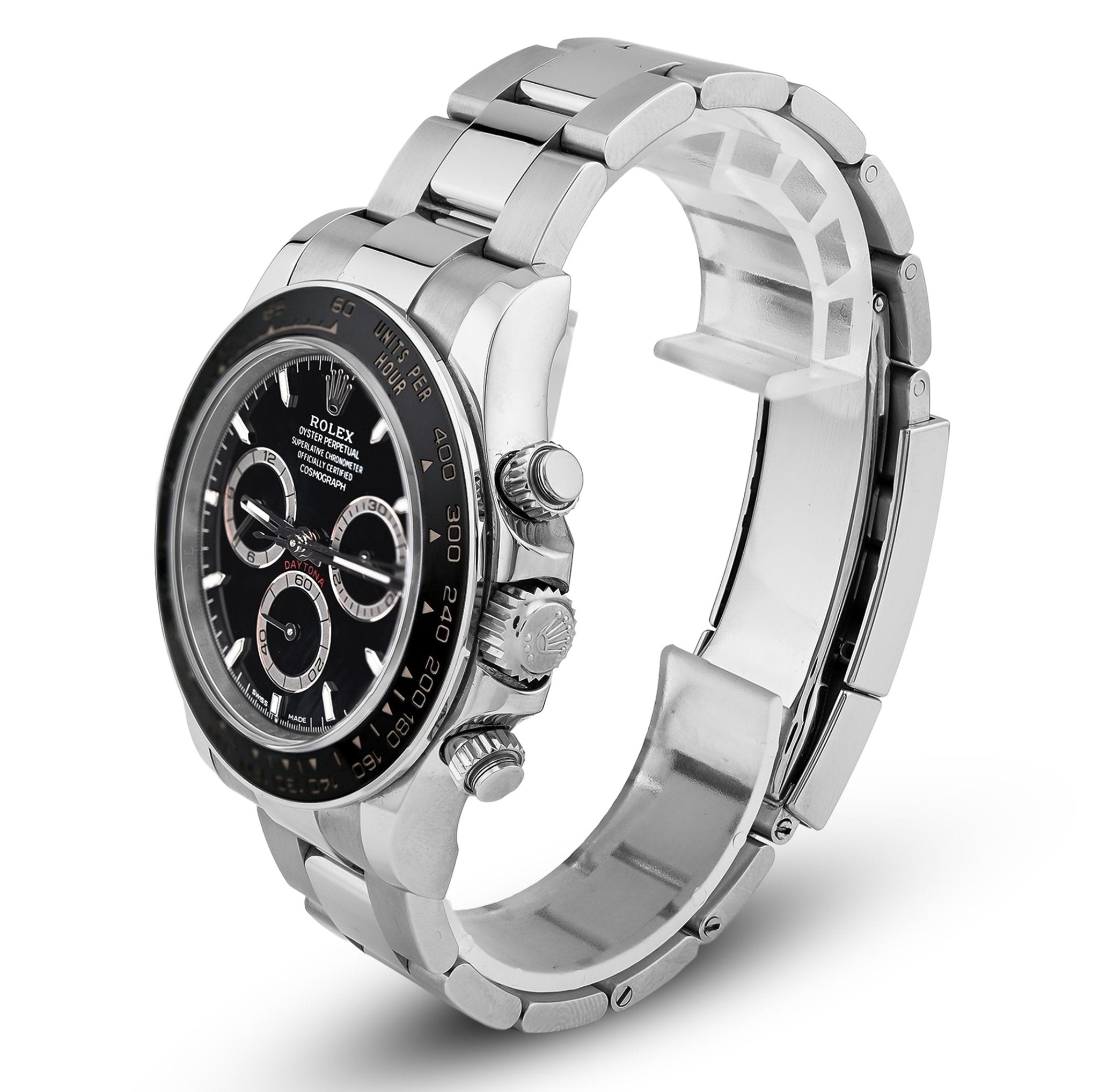 Rolex Daytona Cosmograph Black Panda Dial Ceramic Bezel Steel Oyster Band 40MM Men Watch 126500LN - Elite Jewelers - Luxury Watch