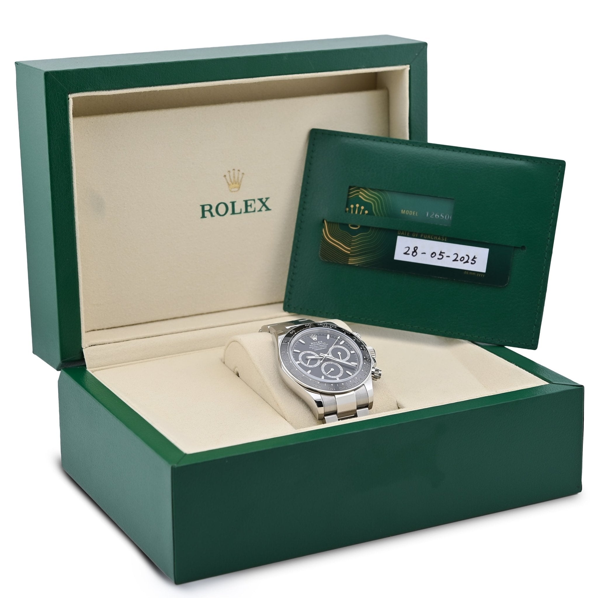 Rolex Daytona Cosmograph Black Panda Dial Ceramic Bezel Steel Oyster Band 40MM Men Watch 126500LN - Elite Jewelers - Luxury Watch