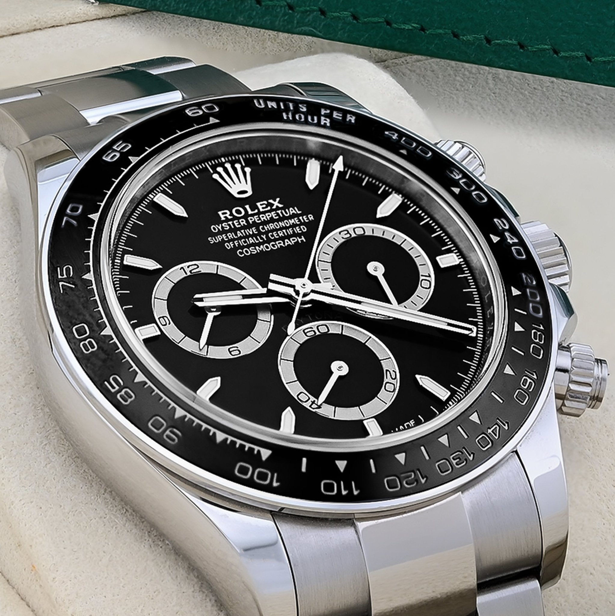 Rolex Daytona Cosmograph Black Panda Dial Ceramic Bezel Steel Oyster Band 40MM Men Watch 126500LN - Elite Jewelers - Luxury Watch