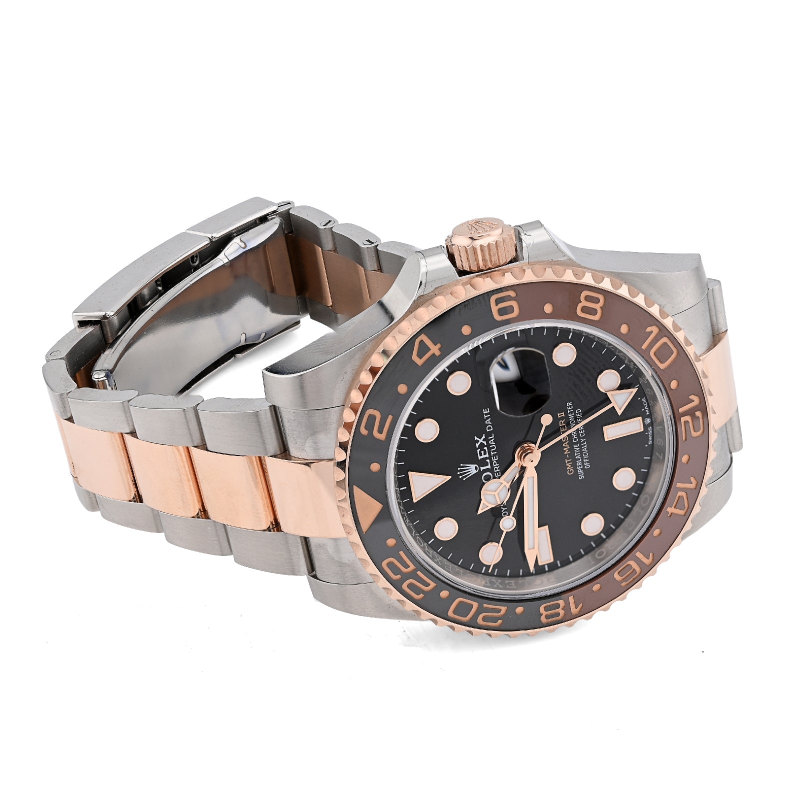 Rolex GMT - Master II Rootbeer 40MM Two - Tone Everose Oyster Band Men Watch 126711CHNR Full Set - Elite Jewelers - Luxury Watch