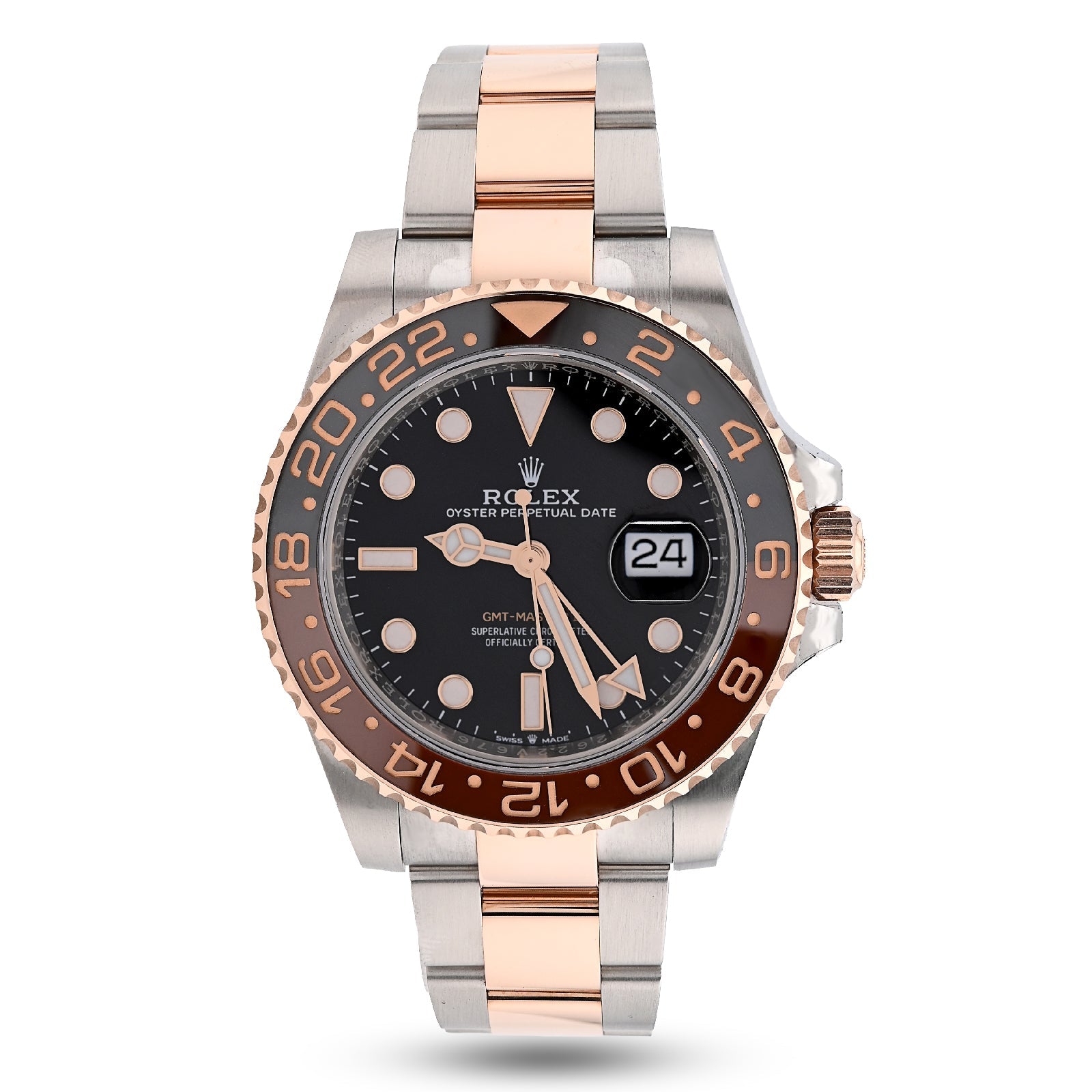 Rolex GMT - Master II Rootbeer 40MM Two - Tone Everose Oyster Band Men Watch 126711CHNR Full Set - Elite Jewelers - Luxury Watch