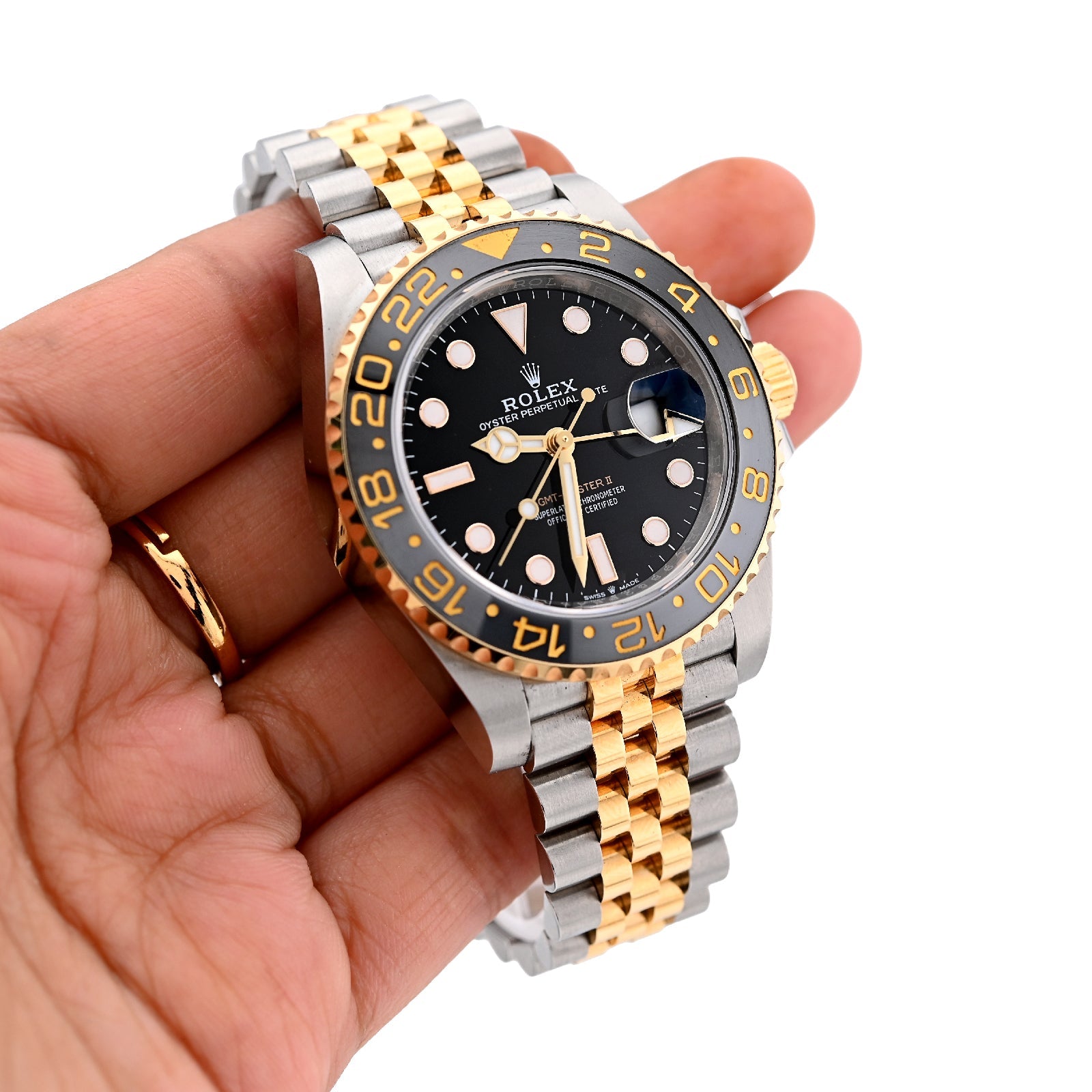Rolex GMT - Master II Zombie 40MM Two - Tone Yellow Jubilee Band Men Watch 126713GRNR Full Set - Elite Jewelers - Luxury Watch