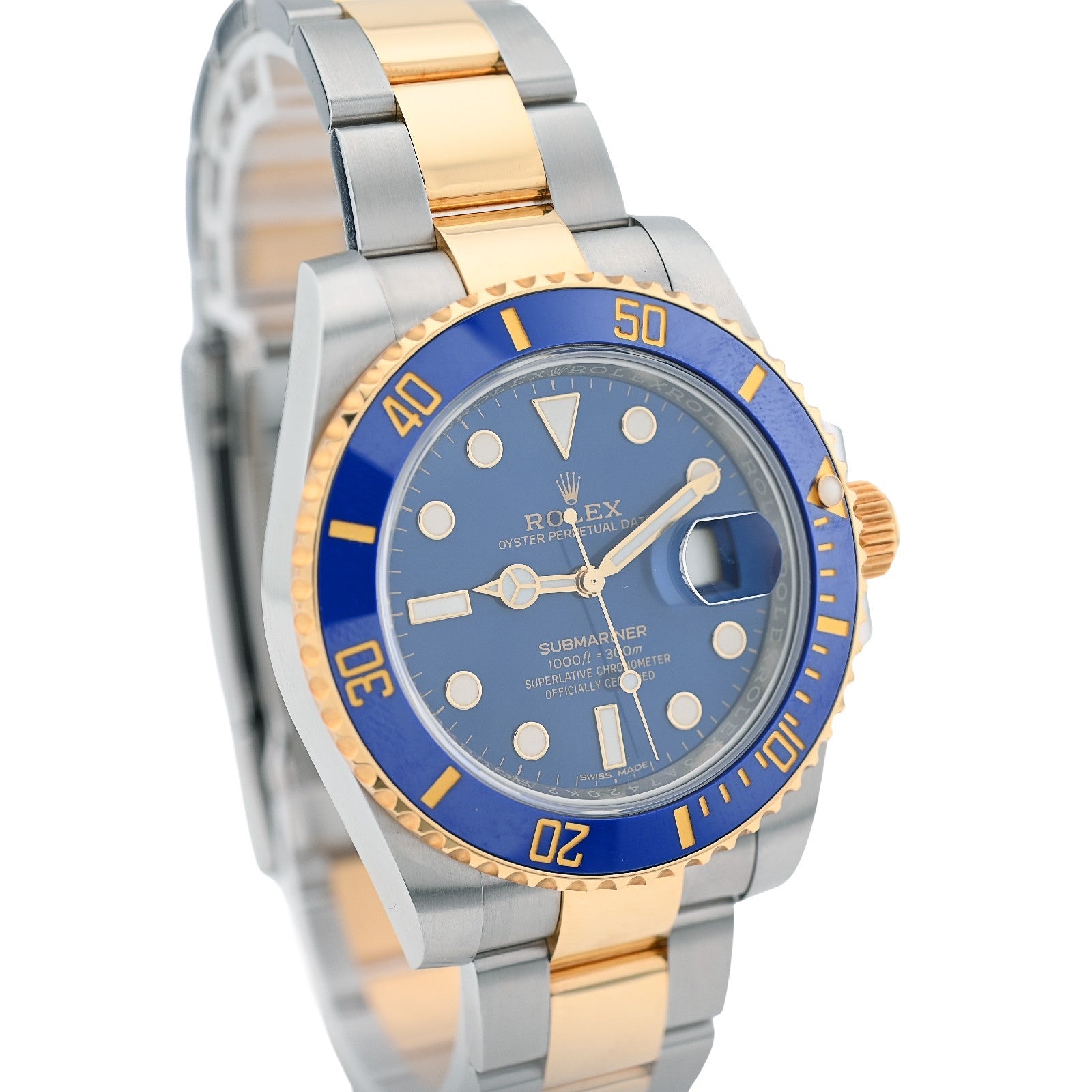 Rolex Submariner SS/18k Gold Oyster Bluesy Diver Men Watch 116613LB BOX/PAPER - Elite Jewelers - Luxury Watch