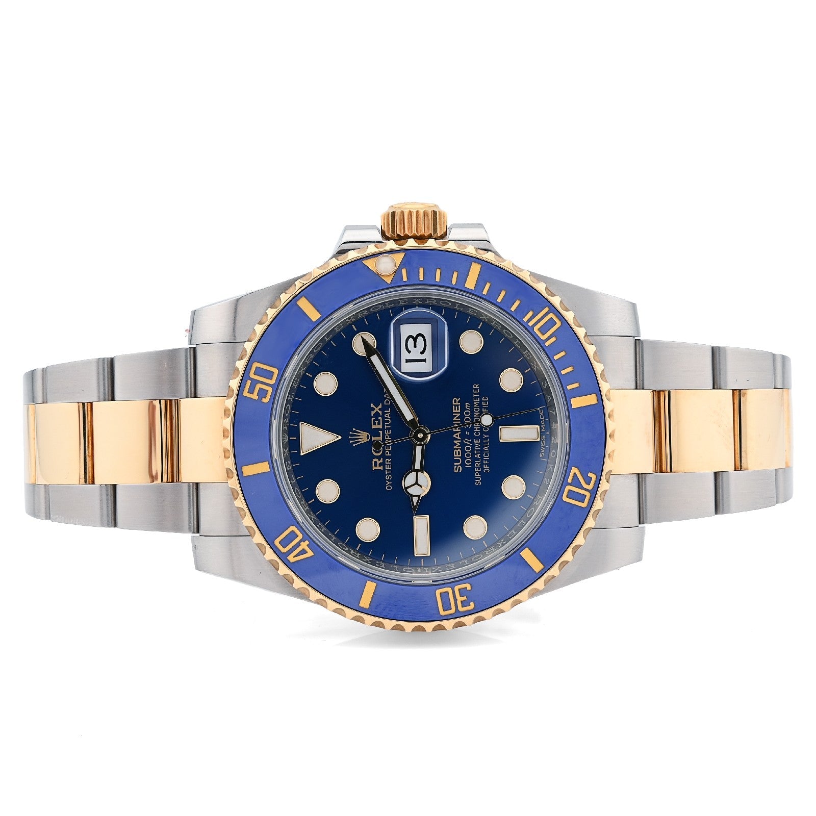 Rolex Submariner SS/18k Gold Oyster Bluesy Diver Men Watch 116613LB BOX/PAPER - Elite Jewelers - Luxury Watch