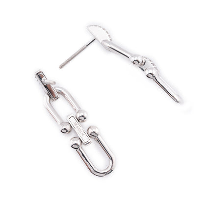 14k White Gold Diamond Fashion Earrings 1/3 CTW