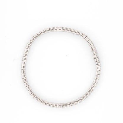 10k White Gold Illusion 1.28CT Diamond Tennis Bracelet