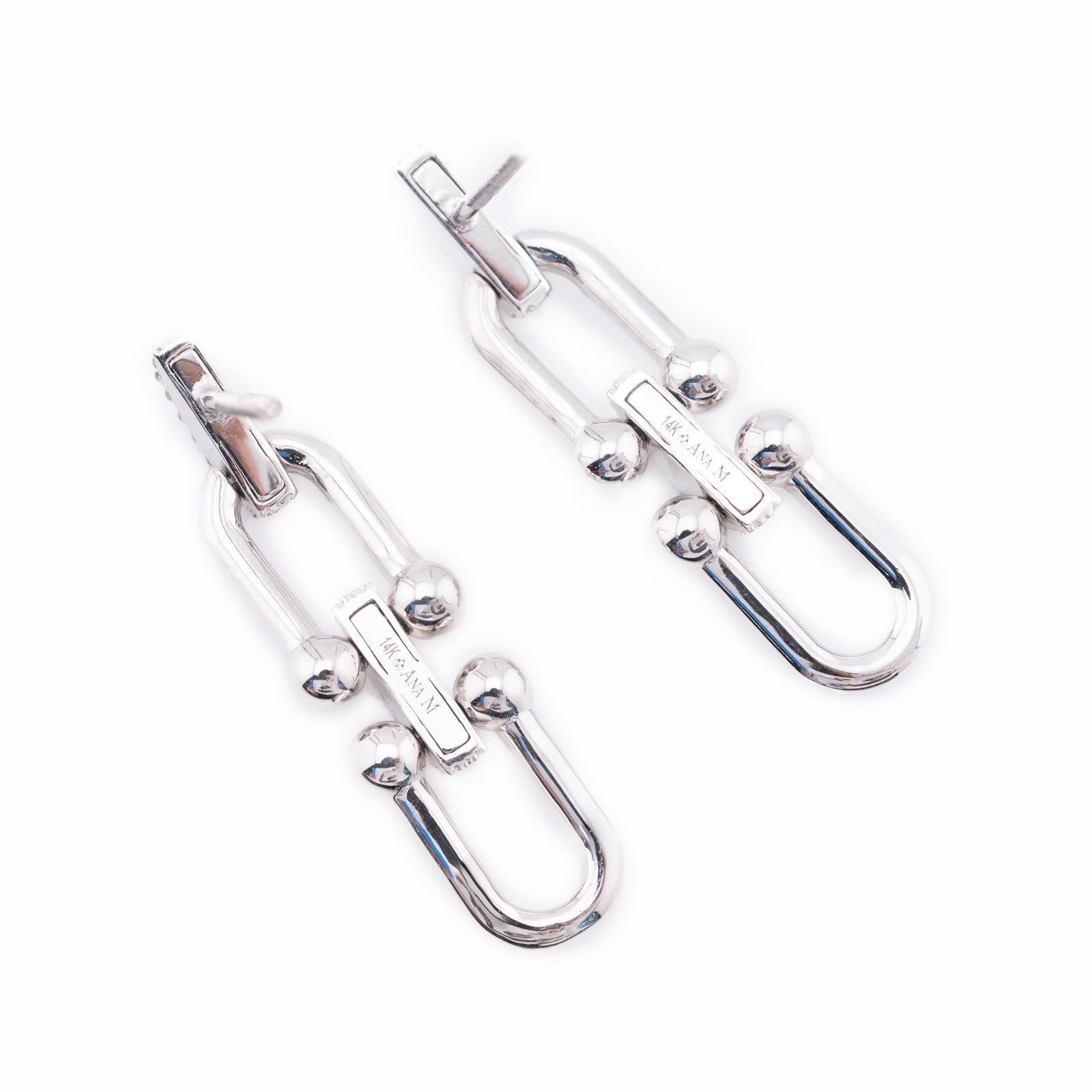 14k White Gold Diamond Fashion Earrings 1/3 CTW