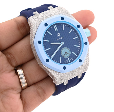 AP x Swatch Royal Pop Natural Diamond Band Watch Lan Ba