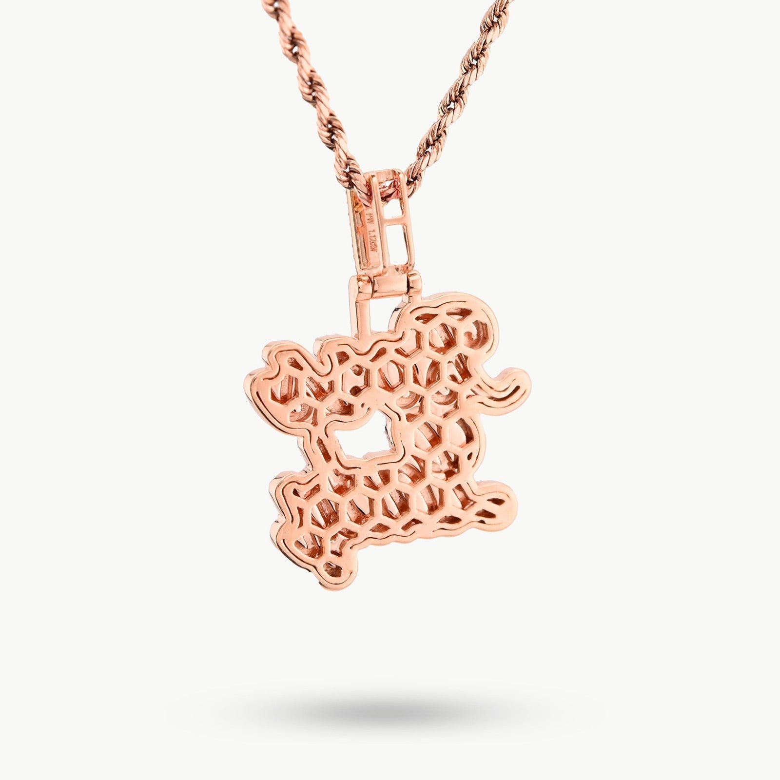 10k Rose Gold 1.12CTW Natural Diamond "Boss Lady" Pendant 8.2gms Womens Charm - Elite Jewelers - Charms & Pendants