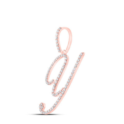10k Rose Gold 1.47gms 0.47CTW Natural Diamond Initial "Y" Letter Pendant Charm - Elite Jewelers - Charms & Pendants