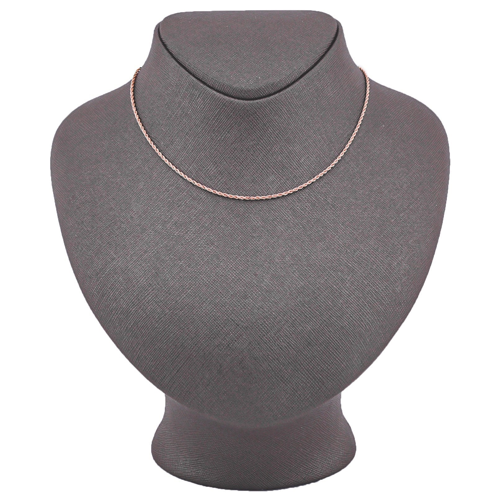 10k Rose Gold 1.5MM Diamond Cut Rope Chain Necklace Mens Womens 20 Inches - Elite Jewelers - Charms & Pendants