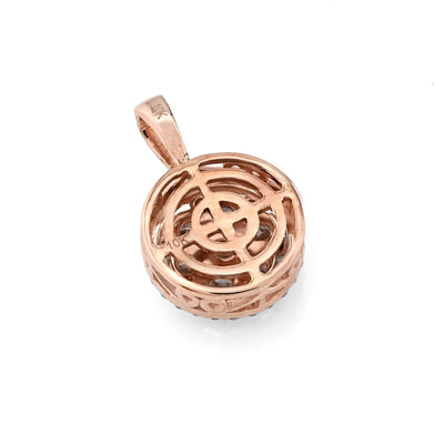 10k Rose Gold 1CTW Natural Diamond Flower Cluster Round Pendant 1.6g Women Charm - Elite Jewelers - Charms & Pendants