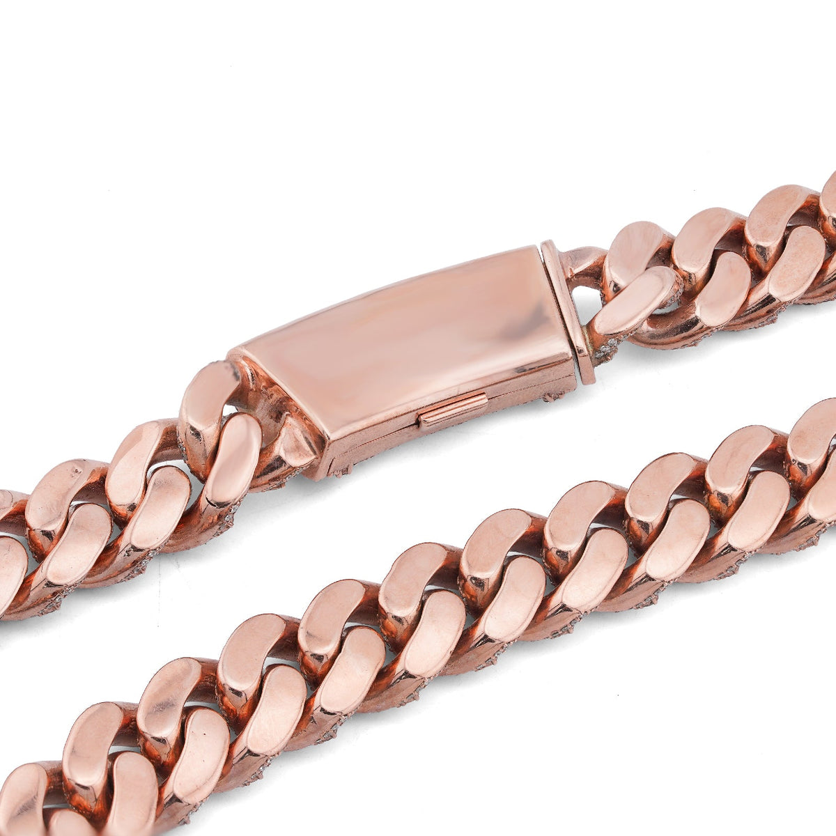 10K Rose Gold 60.58CT Round Cuban link natural Diamond 203 Grams Chain Men 15MM 22" Neckalce - Elite Jewelers-Necklaces
