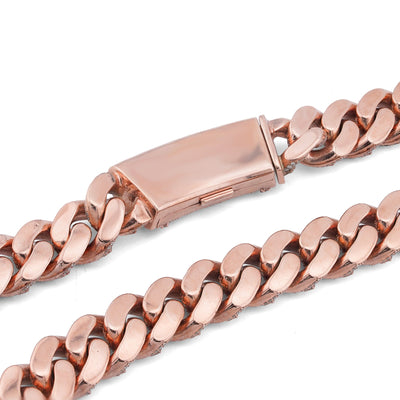 10K Rose Gold 60.58CT Round Cuban link natural Diamond 203 Grams Chain Men 15MM 22" Neckalce - Elite Jewelers-Necklaces