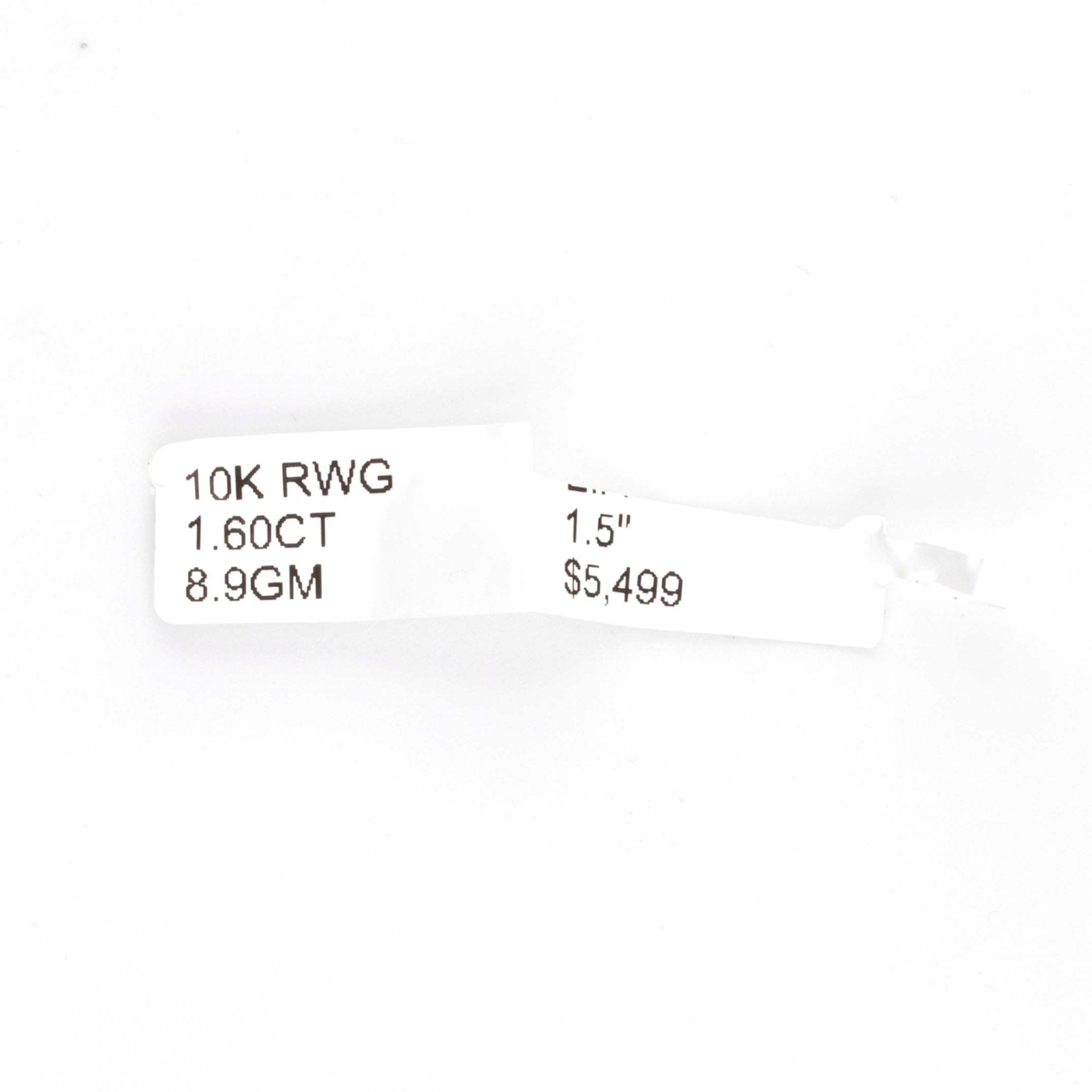 10K TwoTone Rose White Gold Baguette and Round 3D Heart 1.60CT Diamond Pendant 1.5" - Elite Jewelers - Charms & Pendants