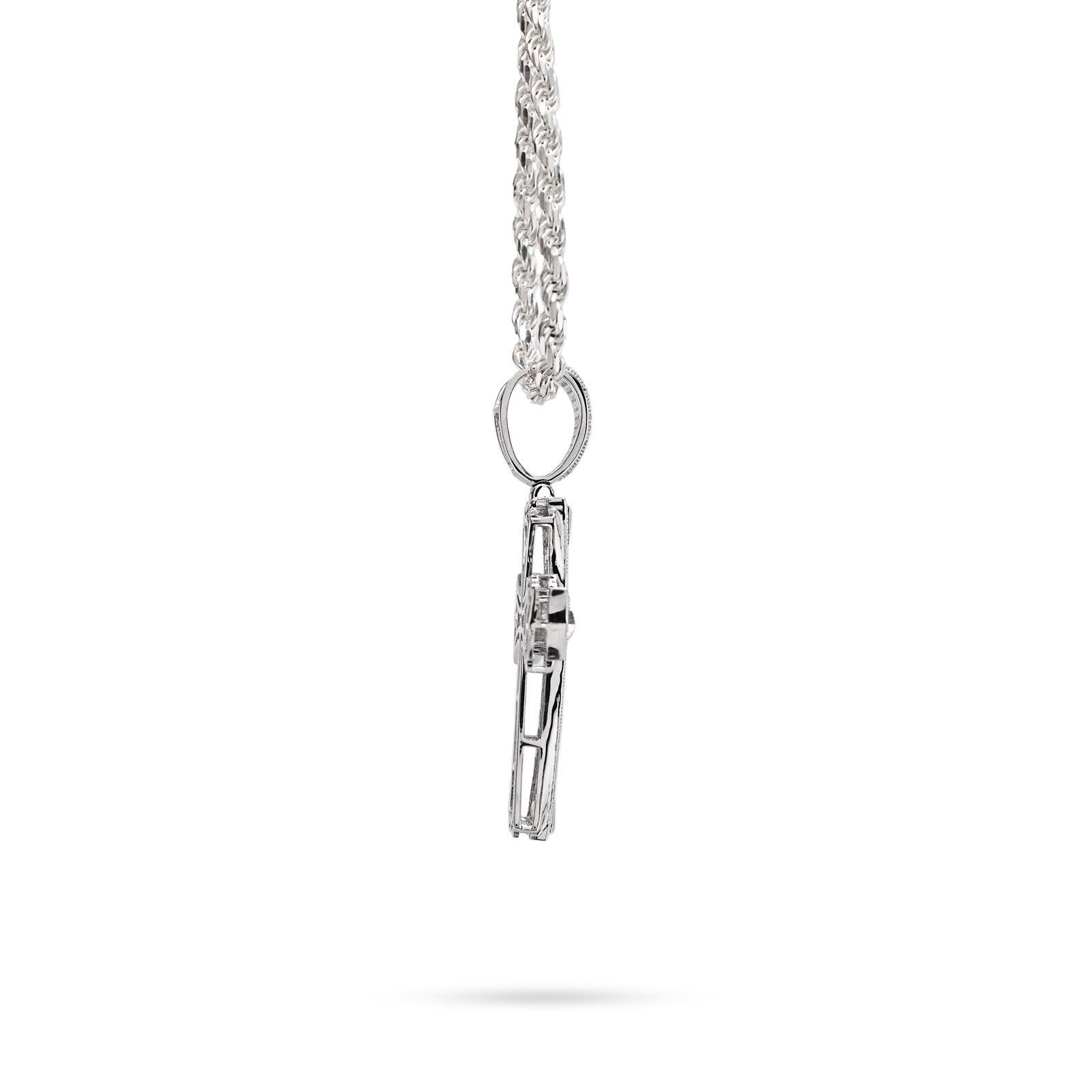 10k White Gold 0.5CT Natural Diamond ICED OUT Cross Pendant 5.7g Spiritual Charm - Elite Jewelers - Charms & Pendants