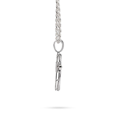 10k White Gold 0.5CT Natural Diamond ICED OUT Cross Pendant 5.7g Spiritual Charm - Elite Jewelers - Charms & Pendants