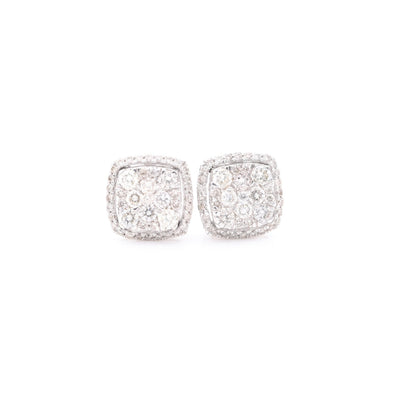 10k White Gold 0.76CT Diamond Stud Earrings - Elite Jewelers - Earrings