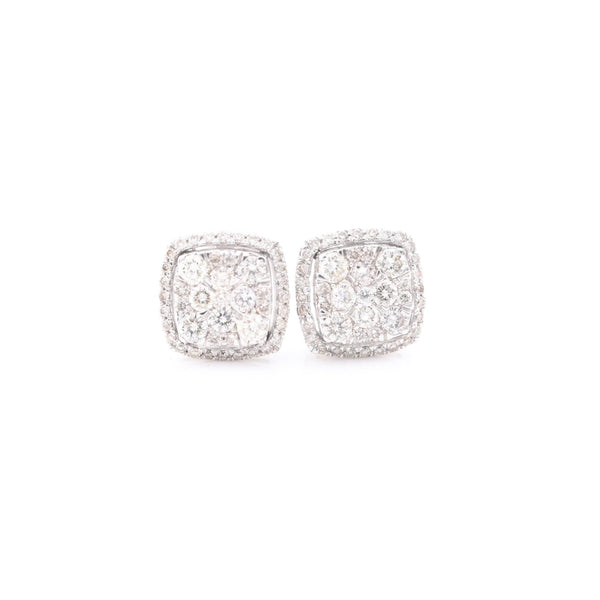 10k White Gold 0.76CT Diamond Stud Earrings - Elite Jewelers - Earrings