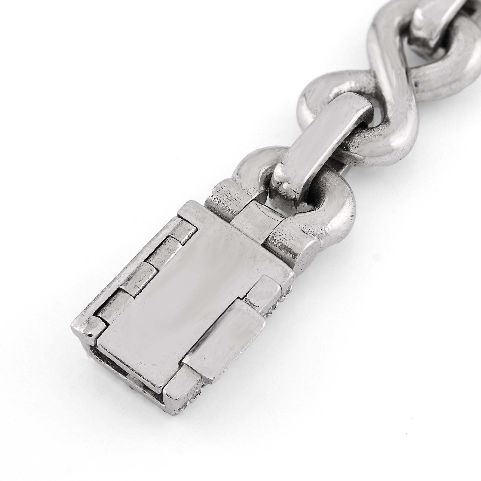 10K White Gold 12.5CT Natural Diamond Infinity Link 11MM Men 51.1g Bracelet 8" - Elite Jewelers - Bracelets