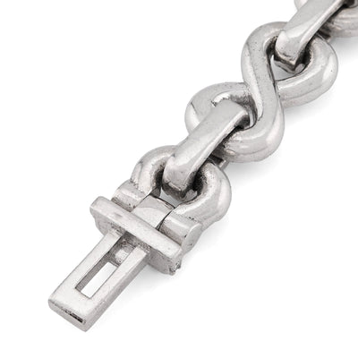 10K White Gold 12.5CT Natural Diamond Infinity Link 11MM Men 51.1g Bracelet 8" - Elite Jewelers - Bracelets