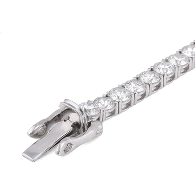 10K White Gold 15.29CT 35 Pointer Round Lab Diamond men Women Tennis Bracelet - Elite Jewelers-Bracelets