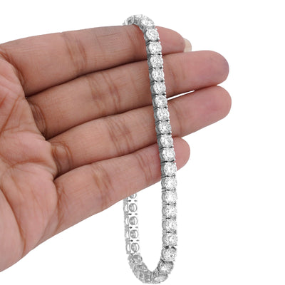 10K White Gold 15.29CT 35 Pointer Round Lab Diamond men Women Tennis Bracelet - Elite Jewelers-Bracelets