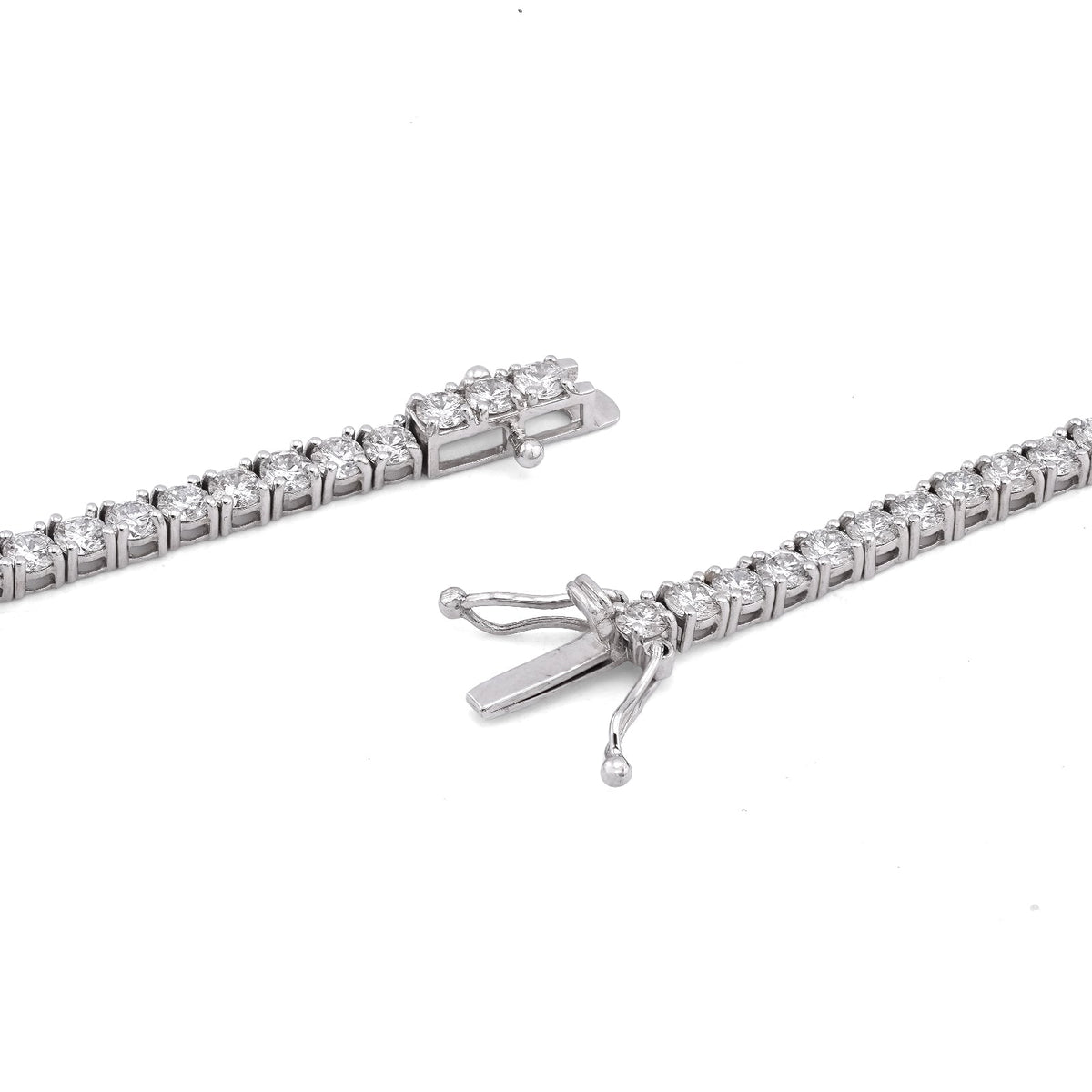 10K White Gold 15.47CT 7 Pointer Lab Diamond 22" Men Women Tennis Chain - Elite Jewelers-Necklaces