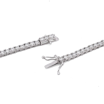 10K White Gold 15.47CT 7 Pointer Lab Diamond 22" Men Women Tennis Chain - Elite Jewelers-Necklaces