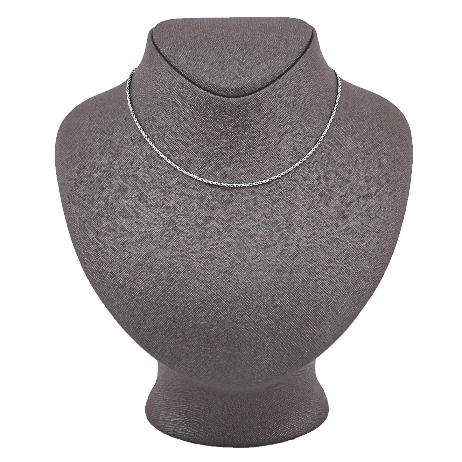10k White Gold 2.5MM Diamond Cut Rope Chain Necklace Mens Womens 20 Inches 3.4g - Elite Jewelers - Necklaces & Chains