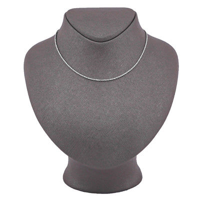 10k White Gold 2.5MM Diamond Cut Rope Chain Necklace Mens Womens 20 Inches 3.4g - Elite Jewelers - Necklaces & Chains