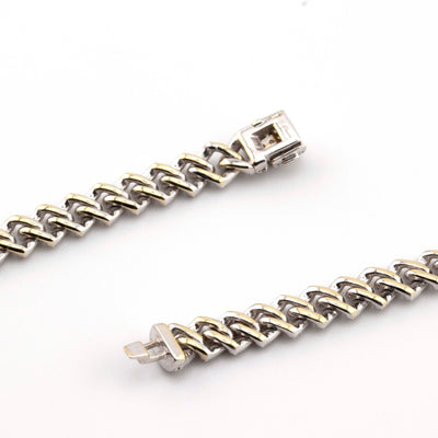 10k White Gold 3 Clover Cuban Chain (3mm, 18") - Elite Jewelers - Necklaces & Chains