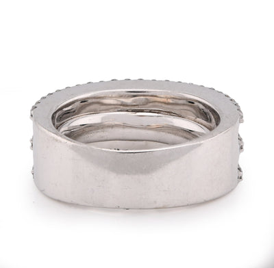10K White Gold 5 Row Natural Diamond 2.75CT Men Rings Band - Elite Jewelers - Rings