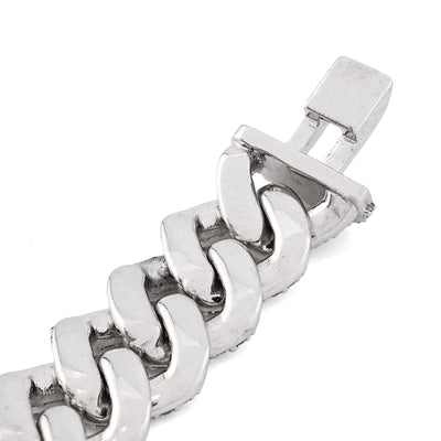 10K White Gold 5.35CT Natural Diamond Round 10MM Cuban Link Men Women 8" Bracelet 35.3g - Elite Jewelers - Bracelets