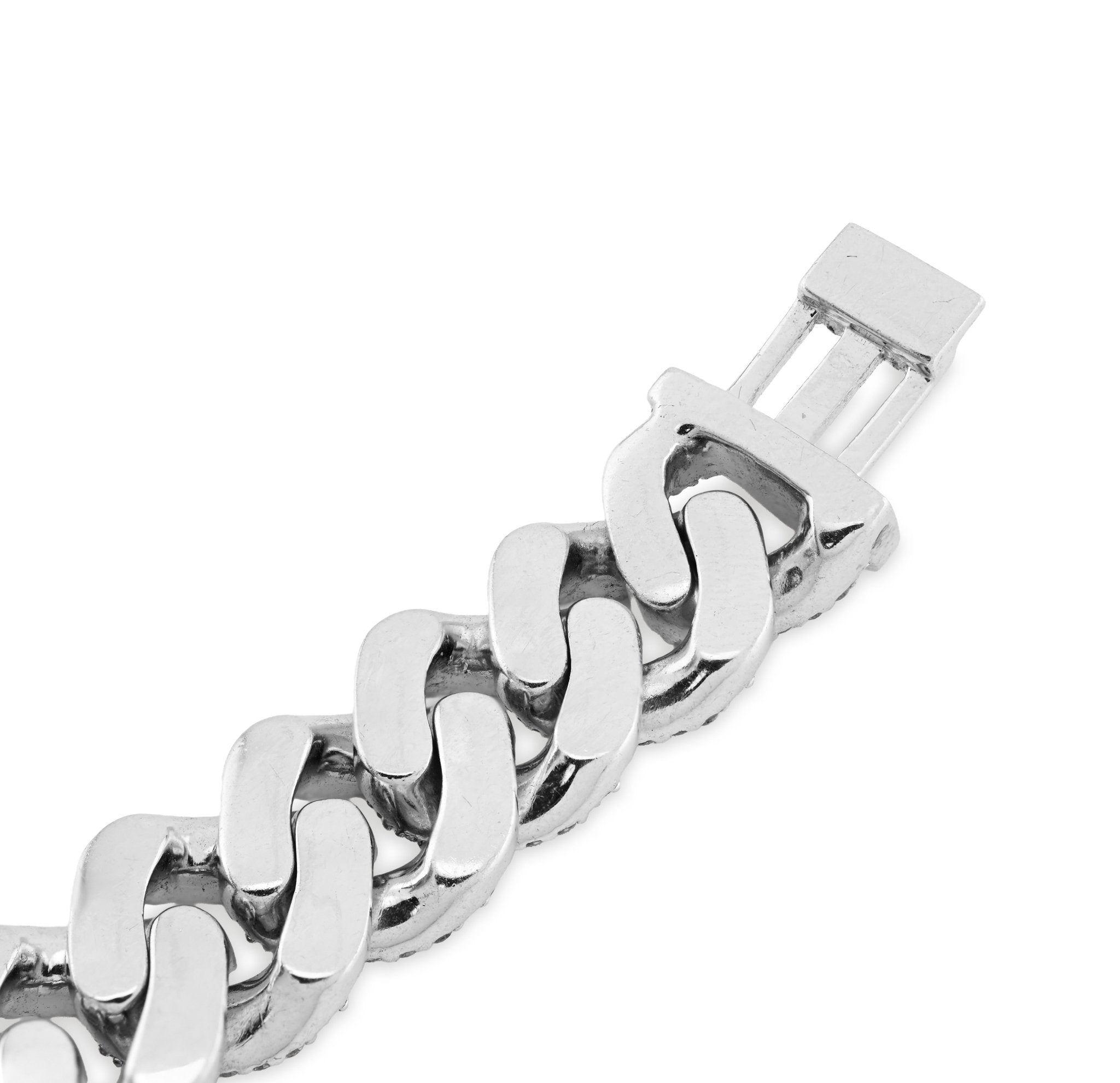 10K White Gold 8.40CT Natural Diamond Cuban Link 12MM 8" Men Women 65.6g Bracelet - Elite Jewelers - Bracelets